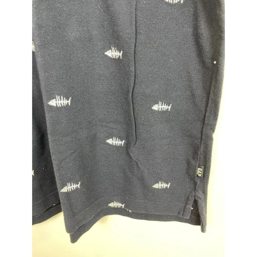Gap Kids Embroidered Fish Bone Polo Youth XXLarge New with Tag